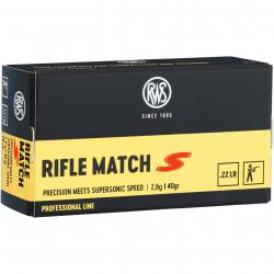 .22 Long Rifle, Rifle Match S Sport (Calibre: .22 lr.)