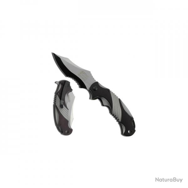 Mtech - Couteau Pliant Manche Alu Stri Lame Inox Clip - MX-A801 - MX-A801GY