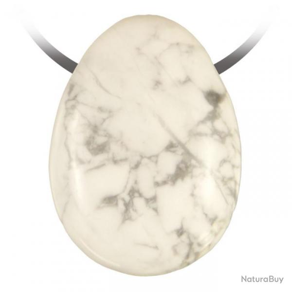 Pendentif goutte pierre perce en howlite