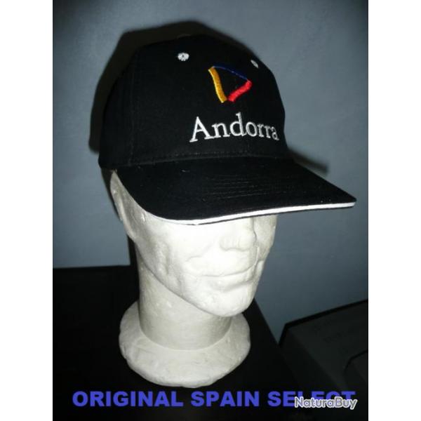 casquette noire officielle ANDORRA ( ANDORRE PRINCIPAUTE ORDINO PAS CASE )