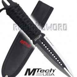 Couteau a double tranchant Black Mtech Dague MT-20-75BK Repliksword