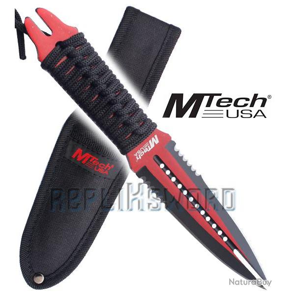 Couteau a double tranchant Red Mtech Dague MT-20-75RD Repliksword