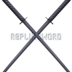 2X Katanas en Polypropylene Epee Sabre Noir ABS Entrainement Repliksword
