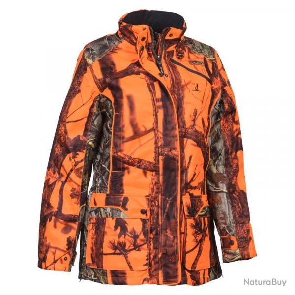Veste Coupe Femme - Percussion Brocard Camo Orange - TAILLE M