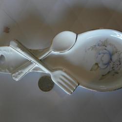 vintage porcelaine repose-cuillère