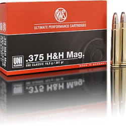 1 BOITE DE MUNITIONS CHASSE RWS CAL:375 H&H UNI CLASSIC 19.5 GR