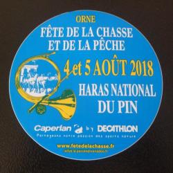 Magnifique autocollant Fête de la chasse et de la pêche Haras National du pin (Orne)