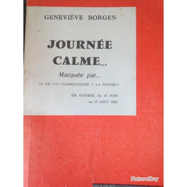 Livre "Journe calme" G.Borgen 1964
