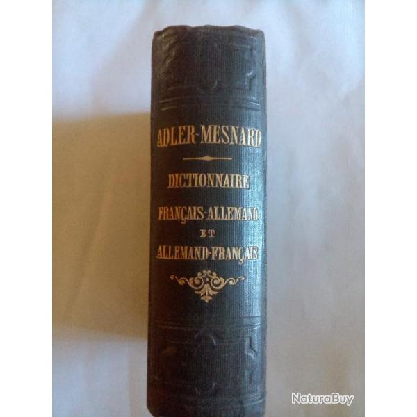 Dictionnaire de poche par M.Adler-Mesnard  Ancien 460 Pages