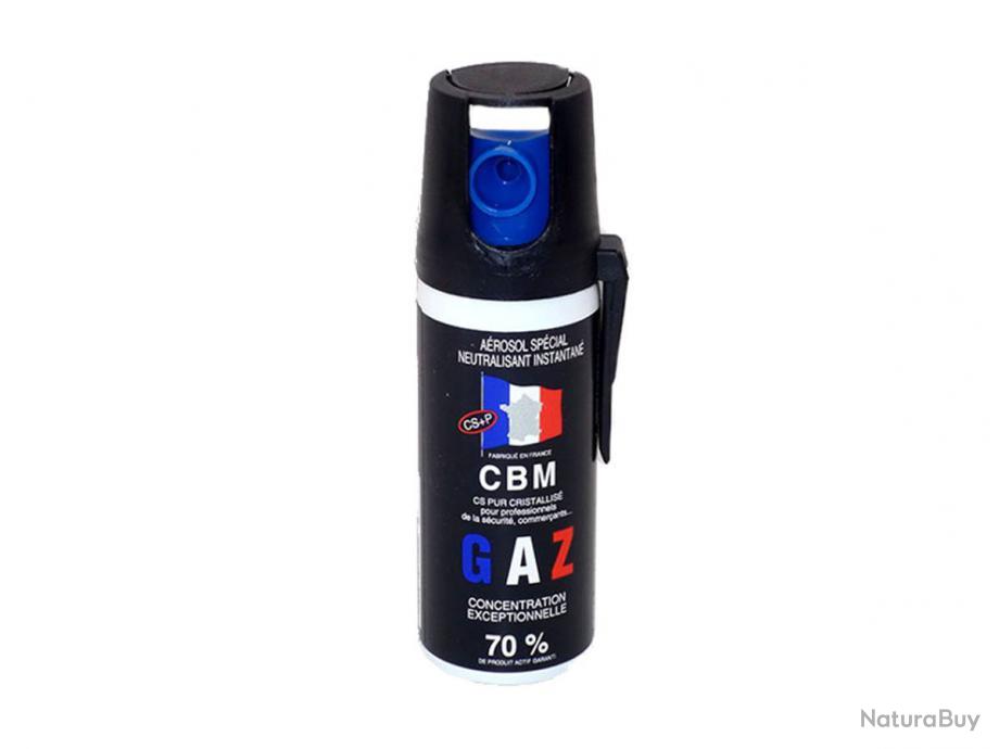 Bombe lacrymogène au gaz CS 50ml en vente en ligne