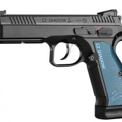 Pistolet CZ Shadow 2 Poignee Bleu 9X19