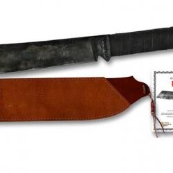Couteau militaire POIGNARD  Rambow IV lame droite avec étui Cuir (Numéroté)