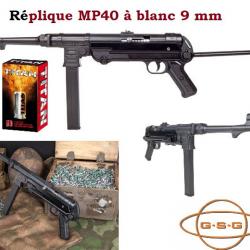 MP40 à blanc 9 mm Pack Réplique  GSG