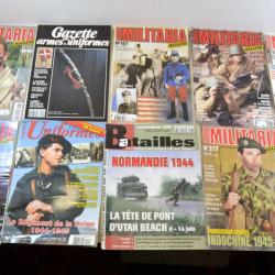 Lot magazines revues militaria Militaria magazine, gazette des armes et uniformes, batailles