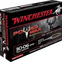 Munitions Winchester Power Max Bonded Cal.30-06 150GR 9.72G par 60