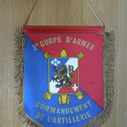 Fanion ACA 3  -  Commandement de l'Artillerie du 3° Corps d'Armée