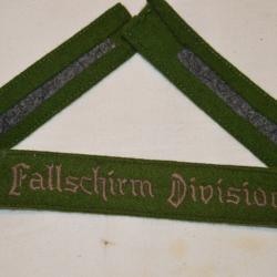 BANDE DE BRAS ALLEMANDE FALLSCHIRM DIVISION-PARACHUTISTE ALLEMAND-GERMAN CUFF TITLE 2°WW-ÄRMELBAND