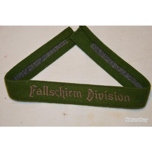 BANDE DE BRAS ALLEMANDE FALLSCHIRM DIVISION-PARACHUTISTE ALLEMAND-GERMAN CUFF TITLE 2WW-RMELBAND