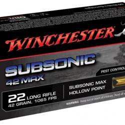 Cartouches 22 LR Winchester Subsonic