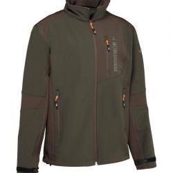 Blouson softshell Percussion Vert Marron