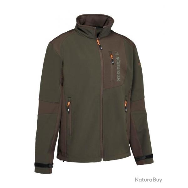 Blouson softshell Percussion Vert Marron