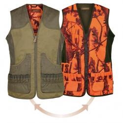 Gilet de chasse Percussion Savane réversible