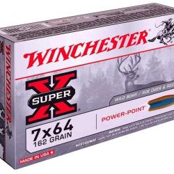 Cartouche Winchester / cal. 7x64 - Super-X PP 10,6 g / 162 gr