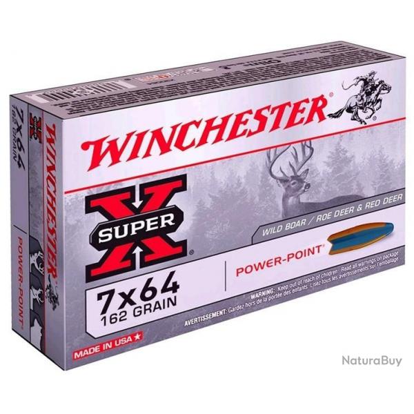 Cartouche Winchester / cal. 7x64 - Super-X PP 10,6 g / 162 gr