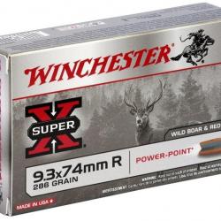 Cartouche Winchester / cal. 9,3x74 R - Super-X PP 18,5 g / 286 gr