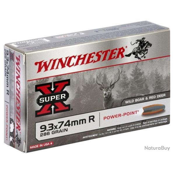 Cartouche Winchester / cal. 9,3x74 R - Super-X PP 18,5 g / 286 gr