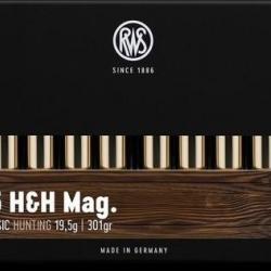 Cartouche RWS / cal. 375 H&H Mag. - UNI-Classic 19,5 g / 301 gr