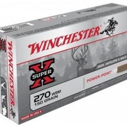 Cartouche Winchester / cal. 270 WSM - Super-X PP 9,7 g / 150 gr