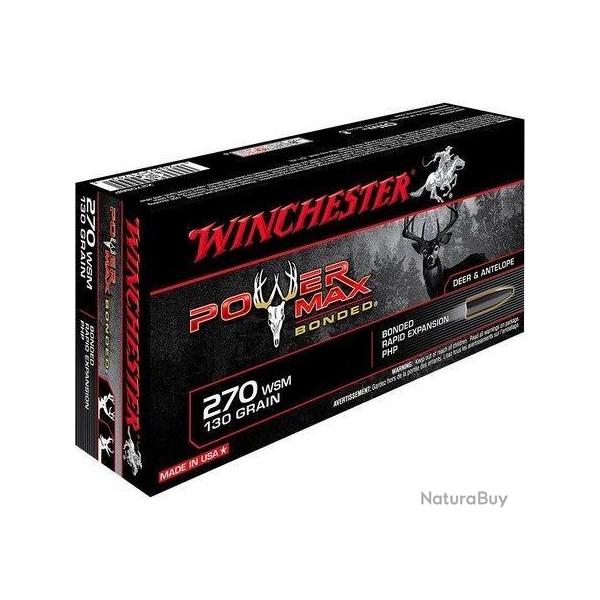 Cartouche Winchester / cal. 270 WSM - Power Max 8,4 g / 130 gr