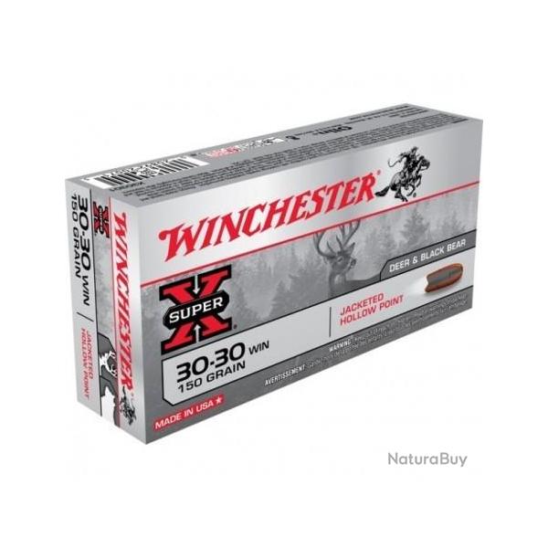 Cartouche Winchester / cal. 30-30 Win. - Super-X PP 9,7 g / 150 gr