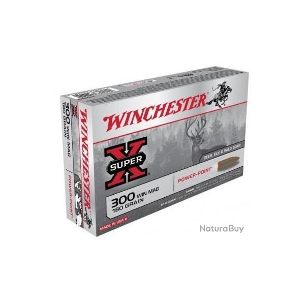 Cartouche Winchester / cal. 300 Win. Mag. - Super-X PP 11,7 g / 180 gr