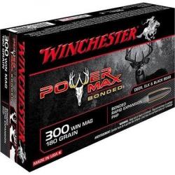 Cartouche Winchester / cal. 300 Win. Mag. - Power Max 11,7 g / 180 gr