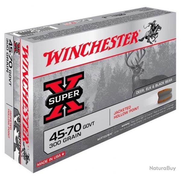 Cartouche Winchester / cal. 45-70 Gvt - Hollow Point 19,4 g / 300 gr