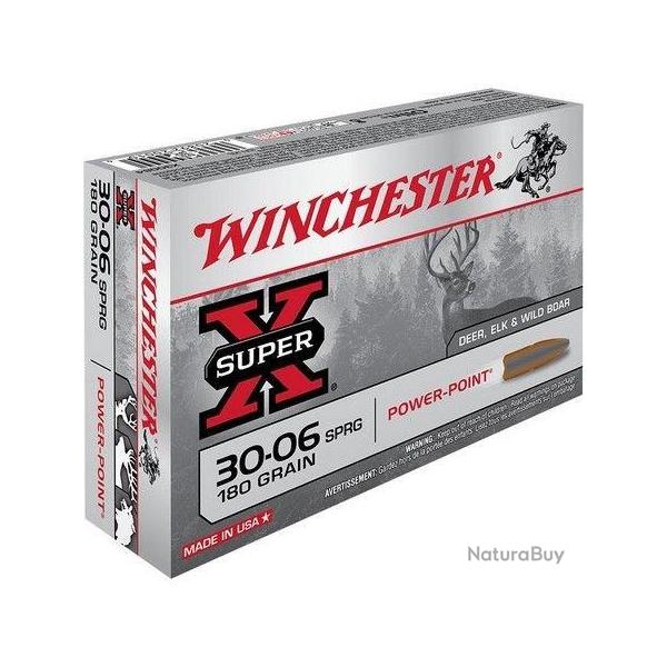 Cartouche Winchester / cal. 30-06 Sprg - Super-X PP 11,7 g / 180 gr