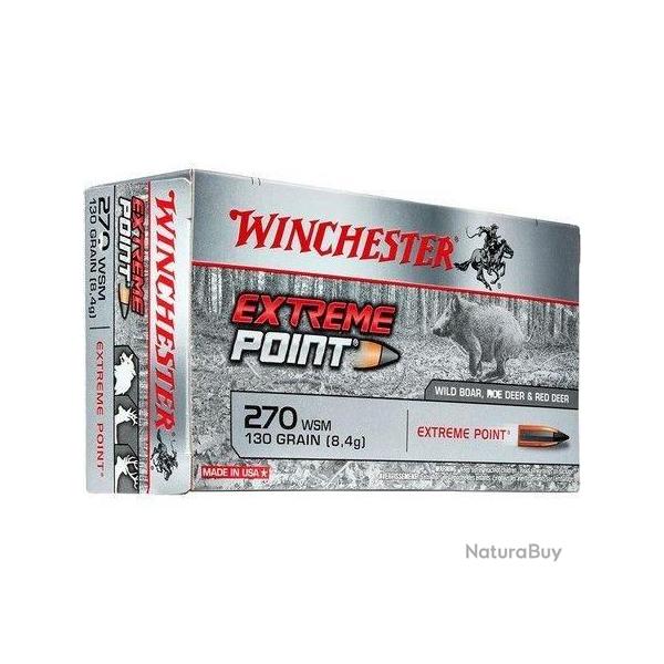 Cartouche Winchester / cal. 270 WSM - Extrme Point 8,4 g / 130 gr