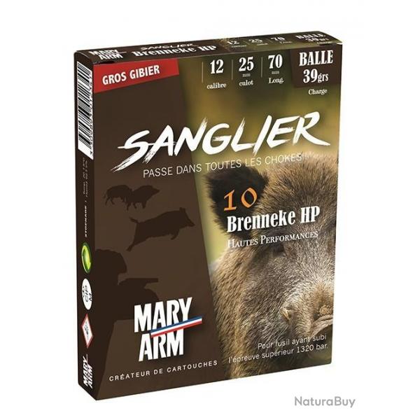 Cartouche Mary Arm Brenneke Sanglier HP / Cal. 12 - 39 g