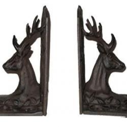 Serre-livres Cerf bronze