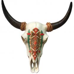 Crane de Vache résine motif indien western