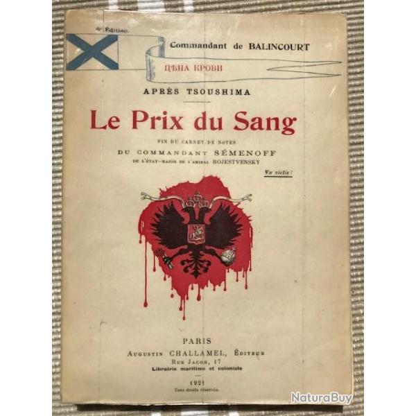 Livre "LE PRIX DU SANG" (fin du carnet de notes du commandant SEMENOFF)