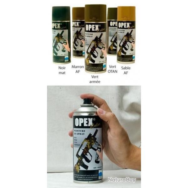 Peinture Opexcolor en spray 400ml noir mat Armsco