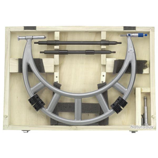Micromtre extrieur de prcision avec deux broches de mesure amovibles 25+50 mm pas de 0,5 mm plag
