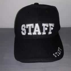 Casquette noire STAFF cap ( EQUIPE EVENEMENT ORGANISATION SECURITE TEAM PLAGE )