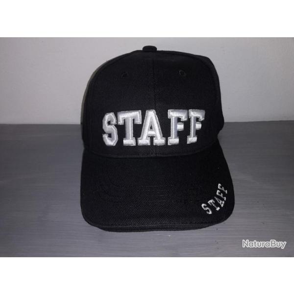 Casquette noire STAFF cap ( EQUIPE EVENEMENT ORGANISATION SECURITE TEAM PLAGE )