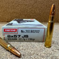 1  BOITES DE MUNITIONS NORMA  8X57 JS VULKAN 12.7GR