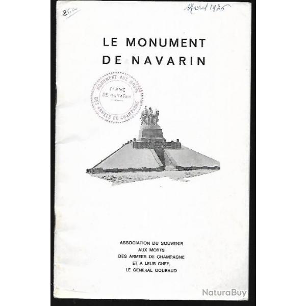 guerre 1914-1918 le monument de navarin  , plaquette commmorative