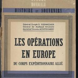 les opérations en europe du corps expéditionnaire allié ,généraux eisenhower , wilson et montgomery